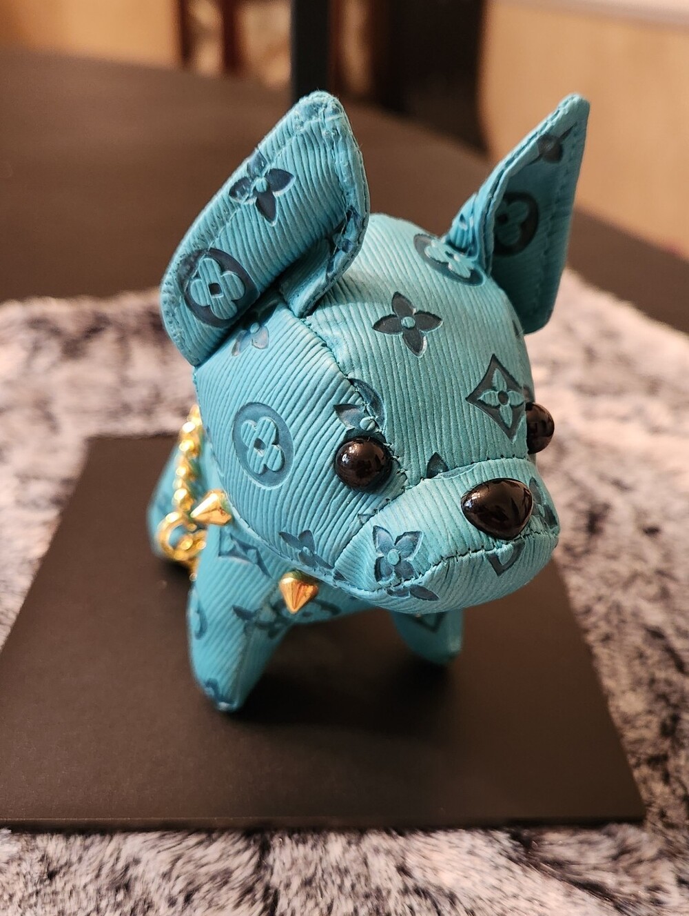 French Bulldog Bag Charm With Monogram Detail. Inspired By Designer Motifs. NWOT